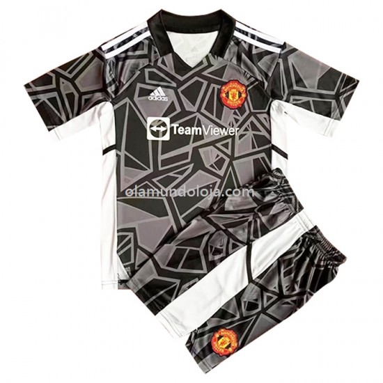 Camisola Manchester United Criança Equipamento Segundo 2022-2023 Manga Corta